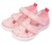 1-749-P01 Розовый с принтом МОНО 24-8 Nordman Stars П/ботинки Повсед Сандалеты Текстиль, Текстиль, ПУ (100% ПУ) Лето жен