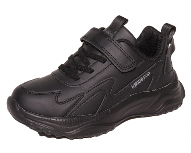 E16993 Чёр 32-1,33-1,34-2,35-2,36-1,37-1 Капитошка П/ботинки Актив.отдых Кроссовки Иск.мат, Текстиль, ЭВА В/О Муж