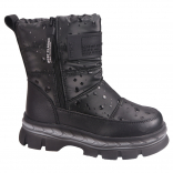 T-10830-C Чёр 28-1,29-1,30-1,31-1,32-1,33-1,34-1,35-1 Tom&Miki П/сапоги Повсед Дутики Иск.мат, Нат.шерсть, ТПР Зима жен