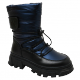 T-10968-F Т.син 33-1,34-1,35-2,36-2,37-1,38-1 Tom&Miki П/сапоги Повсед Дутики Иск.мат, Нат.шерсть, ТПР Зима жен