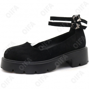 RC01_530-502 Чёр 36-1,37-1,38-2,39-2,40-1,41-1 CAMIDY Туфли Повсед Ankle Strap Иск.мат, Иск.кожа, ТПУ Лето жен