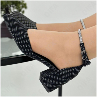 RC122_B938-63 Чёр 36-1,37-2,38-1,39-1,40-1 NALISHA Туфли Повсед Ankle Strap Иск.мат, Иск.кожа, ТП.резина Лето жен