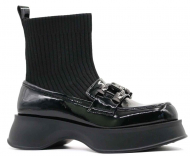 231880п-1 Чёр 33-1,34-1,35-1,36-1,37-1 Kapika Ботинки Повсед Лоферы Иск.мат, Кожподклад, ПУ (полиуретан) В/О жен