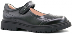 231005п-1 Чёр 30-1,31-1,32-1,33-1,34-1 Kapika Туфли Школа Mary Jane Иск.мат, Кожподклад, ТЭП (термоэластопласт) Лето жен