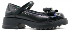231063п-1 Чёр 33-1,34-1,35-1,36-1,37-1 Kapika Туфли Школа Mary Jane Иск.мат, Кожподклад, ПУ (полиуретан) Лето жен