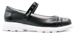 231073п-1 Чёр 31-1,32-1,33-1,34-1,35-1 Kapika Туфли Школа Mary Jane Иск.мат, Кожподклад, ЭВА/резина Лето жен