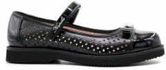 231017п-1 Чёр 32-1,33-1,34-1,35-1,36-1 Kapika Туфли Школа Mary Jane Иск.мат, Кожподклад, ЭВА Лето жен