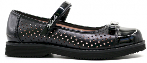 231017п-1 Чёр 32-1,33-1,34-1,35-1,36-1 Kapika Туфли Школа Mary Jane Иск.мат, Кожподклад, ЭВА Лето жен