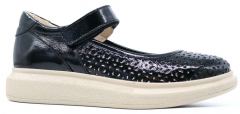 231072тн-1 Чёр 30-1,31-1,32-1,33-1,34-1 Kapika Туфли Школа Mary Jane Нат.кожа, Кожподклад, ТЭП (термоэластопласт) Лето жен