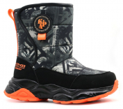 1644д-1 черный-зеленый 26-1,27-1,28-1,29-1,30-1 Kapika П/сапоги Повсед Дутики Иск.мат, Нат.шерсть, ЭВА/резина Зима Муж