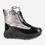 44290-2 черный-розовый 36-1,37-1,38-1,39-1,40-1 Kapika Ботинки Повсед Дутики Иск.мат, Мемб/нат.шерсть, ЭВА/резина Зима жен