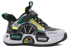 731084-2 серый-зеленый 30-1,31-1,32-1,33-1,34-1,35-1 Kapika Ботинки Актив.отдых Кроссовки Иск.мат, Байка/Флис, ЭВА/ПВХ В/О Муж