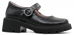 24740п-1 Чёр 35-1,36-1,37-1,38-1,39-1 Kapika Туфли Школа Mary Jane Иск.мат, Кожподклад, ПУ Лето жен