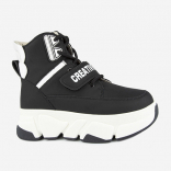 64309ш-1 Чёр 36-1,37-1,38-1,39-1,40-1 Kapika Ботинки Повсед Дерби Иск.мат, Нат.шерсть, полиуретан/ТЭП Зима жен