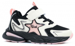 721007-2 черный-бежевый 28-1,29-1,30-1,31-1,32-1 Kapika П/ботинки Актив.отдых Кроссовки Иск.мат, Текстиль, ЭВА/ТЭП/ТПУ В/О жен