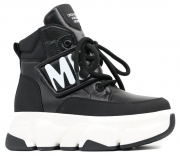 1788д-1 Чёр 36-1,37-1,38-1,39-1,40-1 Kapika Ботинки Повсед Дерби Иск.мат, Нат.шерсть, полиуретан/ТЭП Зима жен