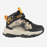 731118у-2 черный-бежевый 30-1,31-1,32-1,33-1,34-1 Kapika Ботинки Актив.отдых Кроссовки Иск.мат, Байка/Флис, ЭВА/ТЭП В/О Муж