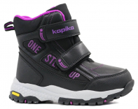 43524-3 Чёр 31-1,32-1,33-1,34-1,35-1 Kapika Ботинки Повсед Оксфорд Иск.мат, Мемб/нат.шерсть, ЭВА/ТЭП Зима жен