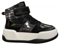 64316шк-1 Чёр 36-1,37-1,38-1,39-1,40-1 Kapika Ботинки Повсед Оксфорд Иск.мат, Нат.шерсть, полиуретан/ТЭП Зима жен