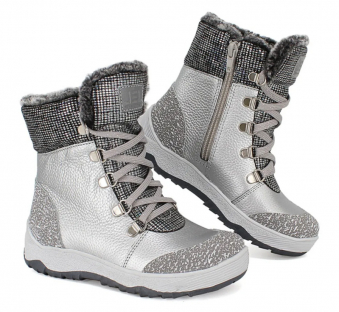 м 4-1786 Сер 33-2,34-2,35-2 Лель П/сапоги Повсед Оксфорд Нат.кожа, Нат.мех, ТЭП Зима жен