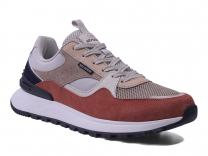 B3707-25 Бежевый/Оранжевый 40-2,41-2,42-2,43-2 Strobbs П/ботинки Актив.отдых Кроссовки Иск.мат, Текстиль, ЭВА,Резина,ТПУ вставка В/О Муж