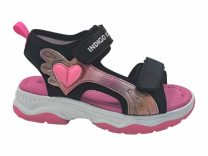 22-314D Чёрный / фуксия 27-2,28-2,29-2,30-2,31-2,32-2 Indigo kids Туфли Повсед Сандалии Иск.мат, Кожподклад, ЭВА / ТЭП Лето жен
