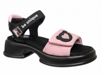 23-545A2 Розовый / чёрный 32-2,33-2,34-2,35-2,36-2,37-2 Indigo kids Туфли Повсед Сандалии Иск.мат, Иск.кожа, ПУ Лето жен