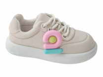 40-581A Беж 33-2,34-2,35-2,36-2,37-2 Indigo kids П/ботинки Актив.отдых Кроссовки Иск.мат, Текстиль, ПУ В/О жен