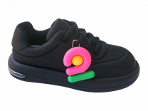 40-581D Чёр 33-2,34-2,35-2,36-2,37-2 Indigo kids П/ботинки Актив.отдых Кроссовки Иск.мат, Текстиль, ПУ В/О жен