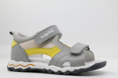 31834-1 серый-желтый 23-1,24-1,25-1,26-1,27-1 Kapika Туфли Повсед Сандалеты Нат.кожа, Кожподклад, ТЭП (термоэластопласт) Лето Муж