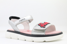 33912п-2 Серебро 33-1,34-1,35-1,36-1,37-1 Kapika Туфли Повсед Сандалии Иск.мат, Кожподклад, ЭВА/резина Лето жен