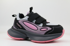721017-2 черный-розовый 26-1,27-1,28-1,29-1,30-1 Kapika П/ботинки Актив.отдых Кроссовки Иск.мат, Текстиль, ЭВА/ТЭП В/О жен