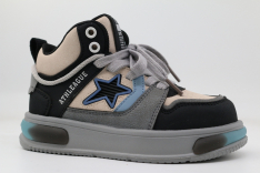 721144-3 черный-серый 28-1,29-1,30-1,31-1,32-1 Kapika Ботинки Актив.отдых Кроссовки Иск.мат, Текстиль, ЭВА/ПВХ В/О Муж