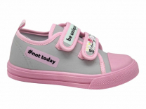 100-801A серый / розовый 25-2,26-2,27-2,28-2,29-2,30-2 Indigo kids П/ботинки Актив.отдых Полукеды Текстиль, Текстиль, ПВХ Лето Муж