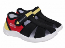 105-075B2 Чёрный / красный 24-2,25-2,26-2,27-2,28-2,29-2,30-2 Indigo kids П/ботинки Повсед Сандалеты Текстиль, Текстиль, ТЭП Лето Муж