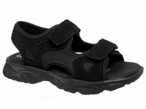 227-2090C Чёр 35-2,36-2,37-2,38-2,39-2 Indigo kids Туфли Повсед Сандалии Иск.мат, Текстиль, ЭВА Лето Муж