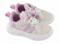 40-453A Бежевый / розовый 30-2,31-2,32-2,33-2,34-2,35-2 Indigo kids П/ботинки Актив.отдых Кроссовки Иск.мат, Текстиль, ЭВА В/О жен
