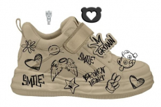 47-051C Беж 30-2,31-2,32-2,33-2,34-2,35-2 Indigo kids Ботинки Актив.отдых Кроссовки Иск.мат, Текстиль, ЭВА В/О жен