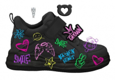 47-051D Черный / мультиколор 30-2,31-2,32-2,33-2,34-2,35-2 Indigo kids Ботинки Актив.отдых Кроссовки Иск.мат, Текстиль, ЭВА В/О жен