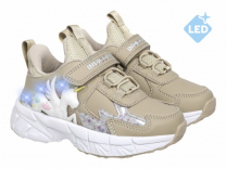 90-533D Беж 26-2,27-2,28-2,29-2,30-2,31-2 Indigo kids П/ботинки Актив.отдых Кроссовки Иск.мат, Текстиль, ЭВА / ТЭП В/О жен