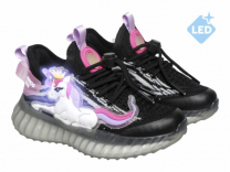 90-548E Чёр 26-2,27-2,28-2,29-2,30-2,31-2 Indigo kids П/ботинки Актив.отдых Кроссовки Текстиль, Текстиль, ПУ Лето жен