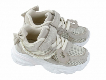 92-045A Беж 30-2,31-2,32-2,33-2,34-2,35-2 Indigo kids П/ботинки Актив.отдых Кроссовки Иск.мат, Текстиль, ЭВА В/О жен