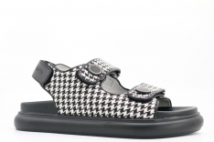 34561-1 Чёр 36-1,37-1,38-1,39-1,40-1 Kapika Туфли Повсед Сандалии Иск.мат, Иск.кожа, ПУ (полиуретан) Лето жен