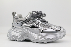 721156-1 Сереб 28-1,29-1,30-1,31-1,32-1 Kapika П/ботинки Повсед Кроссовки Иск.мат, Текстиль, ЭВА/резина В/О жен