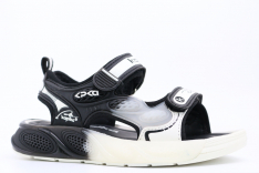 32948п-1 черный-белый 28-1,29-1,30-1,31-1,32-1 Kapika Туфли Актив.отдых Сандалии Иск.мат, Текстиль, ЭВА/ТЭП/ПВХ Лето Муж