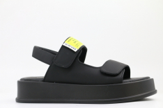 33817п-1 Чёр 33-1,34-1,35-1,36-1,37-1 Kapika Туфли Повсед Сандалии Иск.мат, Текстиль, ПУ (полиуретан) Лето жен