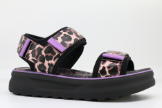 34571-1 черный-розовый 35-1,36-1,37-1,38-1,39-1 Kapika Туфли Повсед Сандалии Текстиль, Текстиль, ПУ (полиуретан) Лето жен