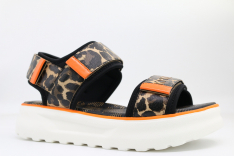 34571-2 черный-оранжевый 35-1,36-1,37-1,38-1,39-1 Kapika Туфли Повсед Сандалии Текстиль, Текстиль, ПУ (полиуретан) Лето жен