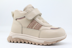 52589ут-1 Беж 26-1,27-1,28-1,29-1,30-1 Kapika Ботинки Повсед Оксфорд Нат.кожа, Байка/Флис, ТЭП (термоэластопласт) В/О жен