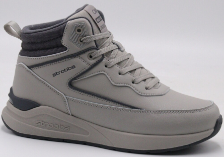 F8536-12 Сер 36-1,37-2,38-2,39-2,40-1 Strobbs Ботинки Актив.отдых Кроссовки Иск.мат, Нат.шерсть, ЭВА,Резина,ТПУ вставка Зима жен